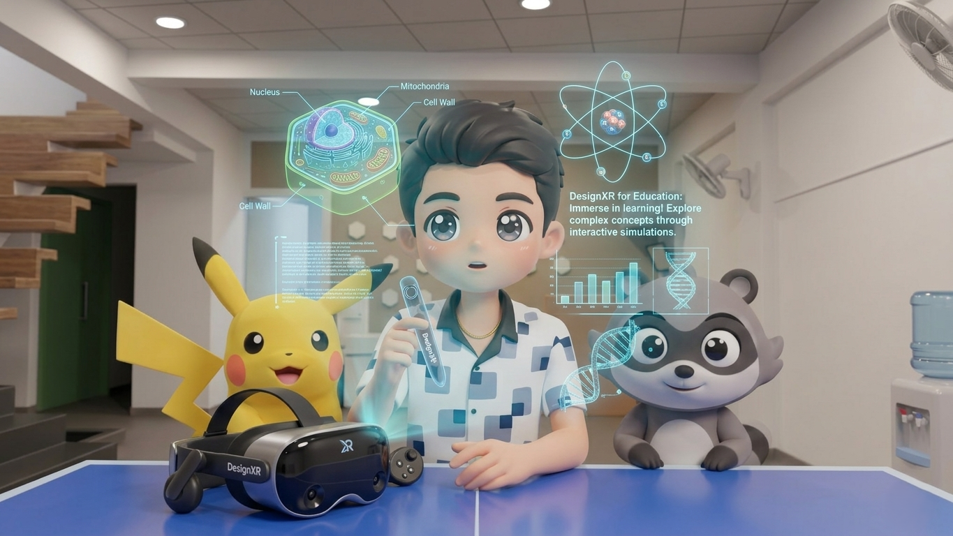 Students and Faculty Staff using DesignXR to Expolore learning in VR